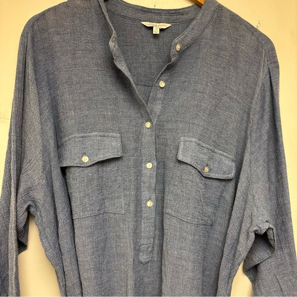 Lucky Brand Chambray Tie Front Dress - Picture 8 of 11